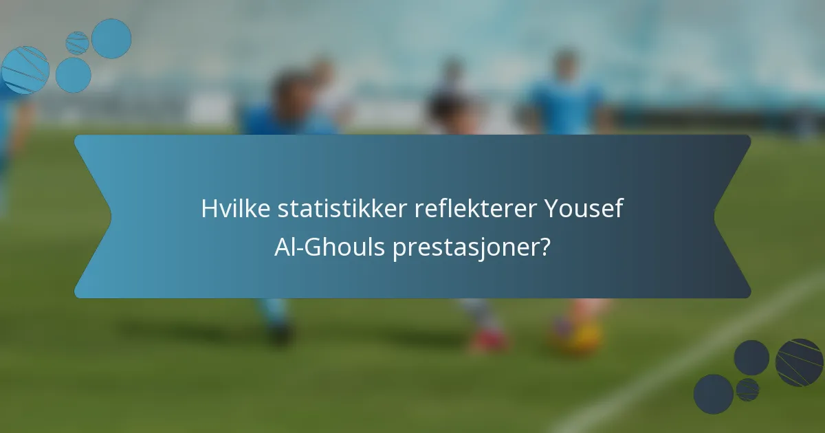 Hvilke statistikker reflekterer Yousef Al-Ghouls prestasjoner?